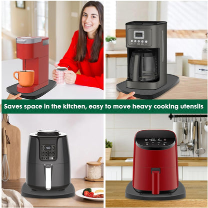 Appliances Slider Tray for Coffee Maker & Pot, Kitchen Small Appliances Sliding Mat Organizer for Keurig, Ninja