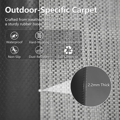 Domi 8x12Ft Resin Outdoor Storage Shed, Plastic Garden Shed with Carpet, Outside Weatherproof Storage Building for Tools, Bike, Lawn Mower, Patio, Backyard