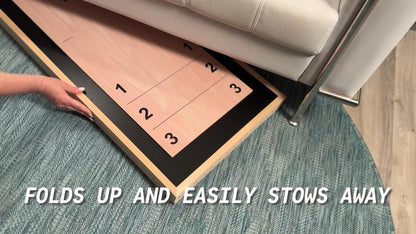 6-Foot Premium Shuffleboard Table w/Folding Legs - Comic Edition