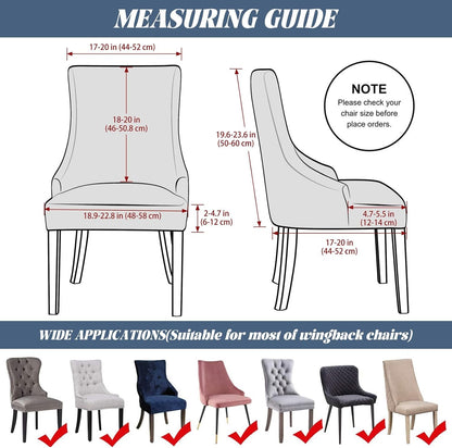 Wingback Side Chair Cover Slipcover Velvet Stretch Arm Chair Protector Accent Chair Cover Slipcover Washable