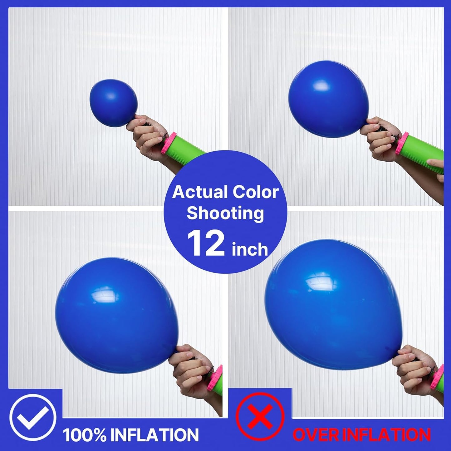 PartyWoo Blue Balloons - 140-Piece Navy Blue Balloon Arch Kit for Birthday, Gender Reveal & More