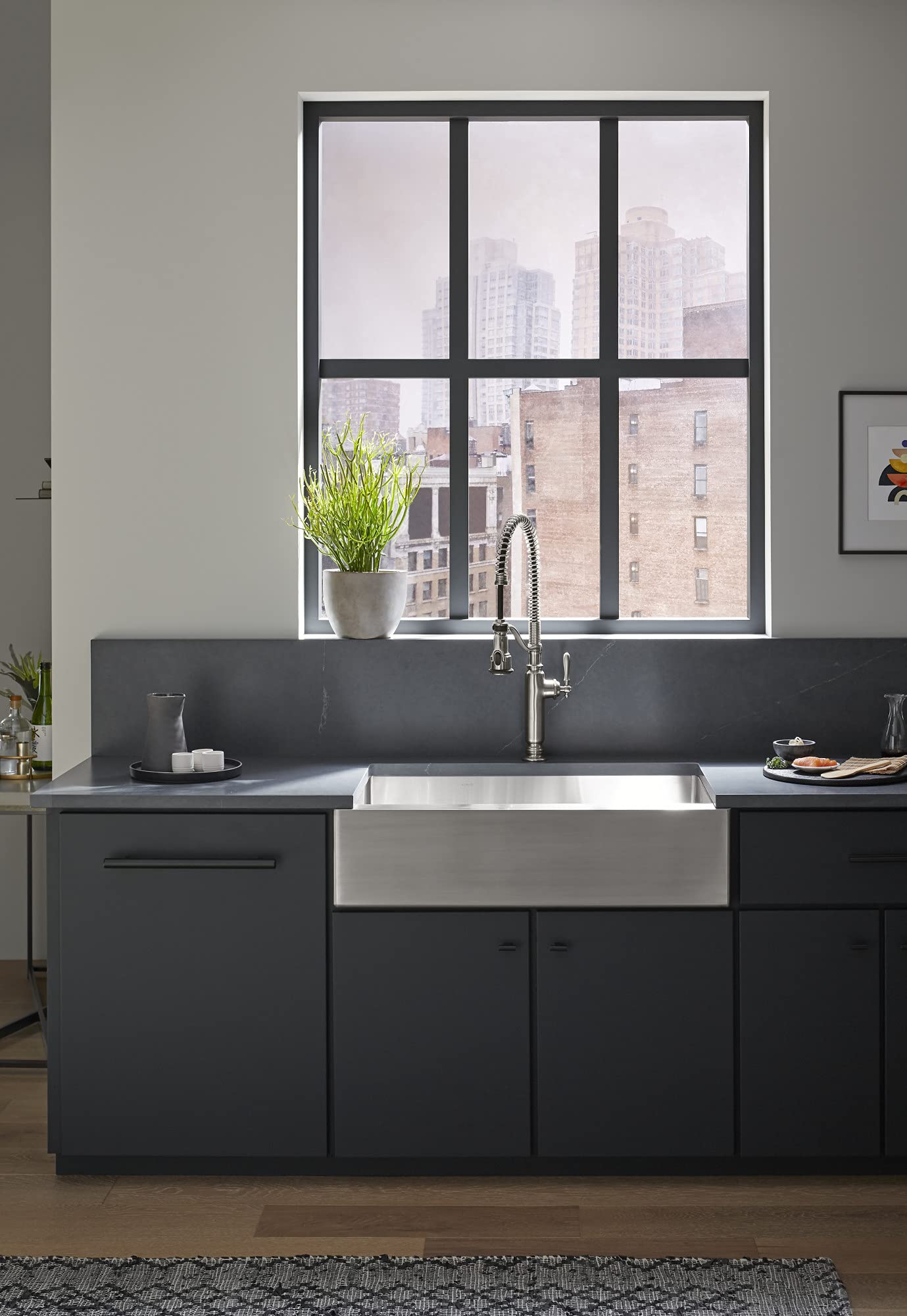 KOHLER Tournant Semi-Professional Pull-Down Kitchen Sink Faucet, Commercial Kitchen Faucet with Pull Down Sprayer, 77515-CP, Polished Chrome