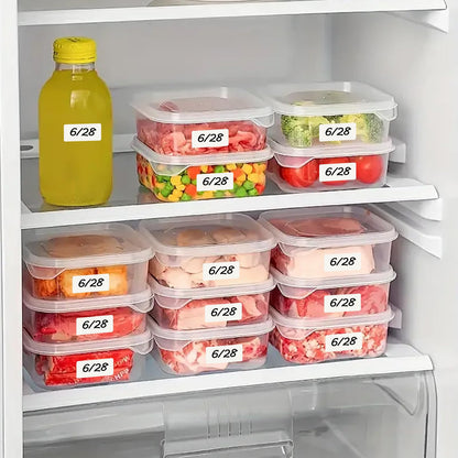 MaxGear 1000 Removable Freezer Labels 1x2 Inch, Waterproof Oil Resistant Stickers No Residue for Food Containers Pantry Jars Organization Meal Prep, 1 Roll