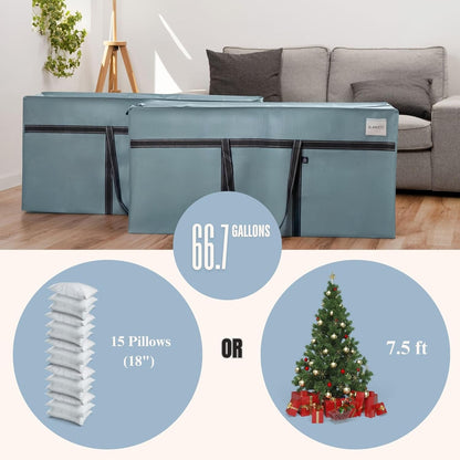 VENO Extra Large Moving Bags - Heavy Duty Storage Solution | 2 Pack Light Blue Matte for College & Holiday Use