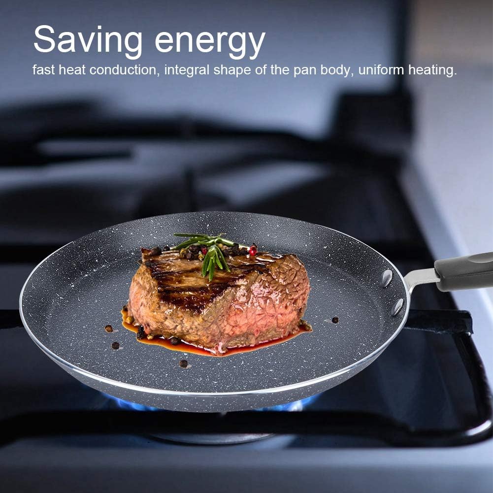 Non Stick Frying Pan, 8 Inch Egg Pan, Nonstick Electric Ceramic Induction Skillet for Kitchen Cooking Tool