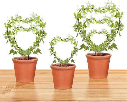 3 Set Hoya Trellis Size Indoor Plants Flower Support Stakes Round or Heart Metal Trellis Garden Tool Accessories