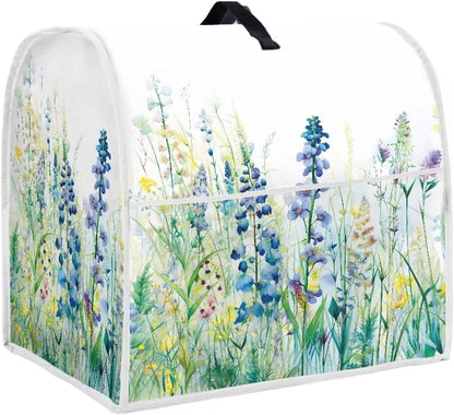 Dust Cover, Blue Green Floral for Tilt Head 4.5-5 Quart Kitchen Stand Mixer & Extra Accessories, Easy to Clean