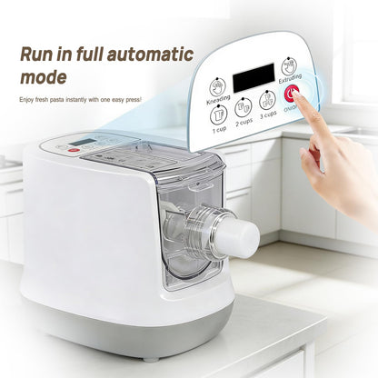 CEUGS Electric Pasta Maker, 260W Automatic Pasta Maker Machine, 500G Flour Capacity Noodle Machine, 12 Types of Noodle Molds, Pasta Making Machine for Spaghetti, Cannelloni, Dumpling and More