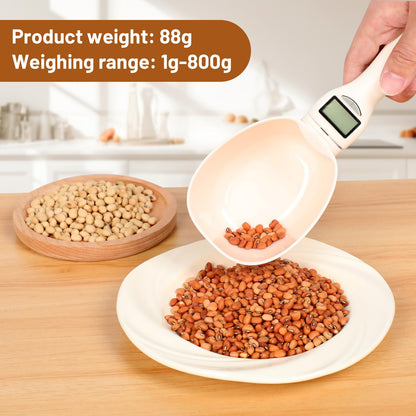 Digital Measuring Spoon Scale, 800g / 0.1g High Precision Electric Measuring Spoon with Led Display, Upgraded Multi-Functional Digital Food Scale, Removable Handle for Kitchen Gadgets and Daily Meals