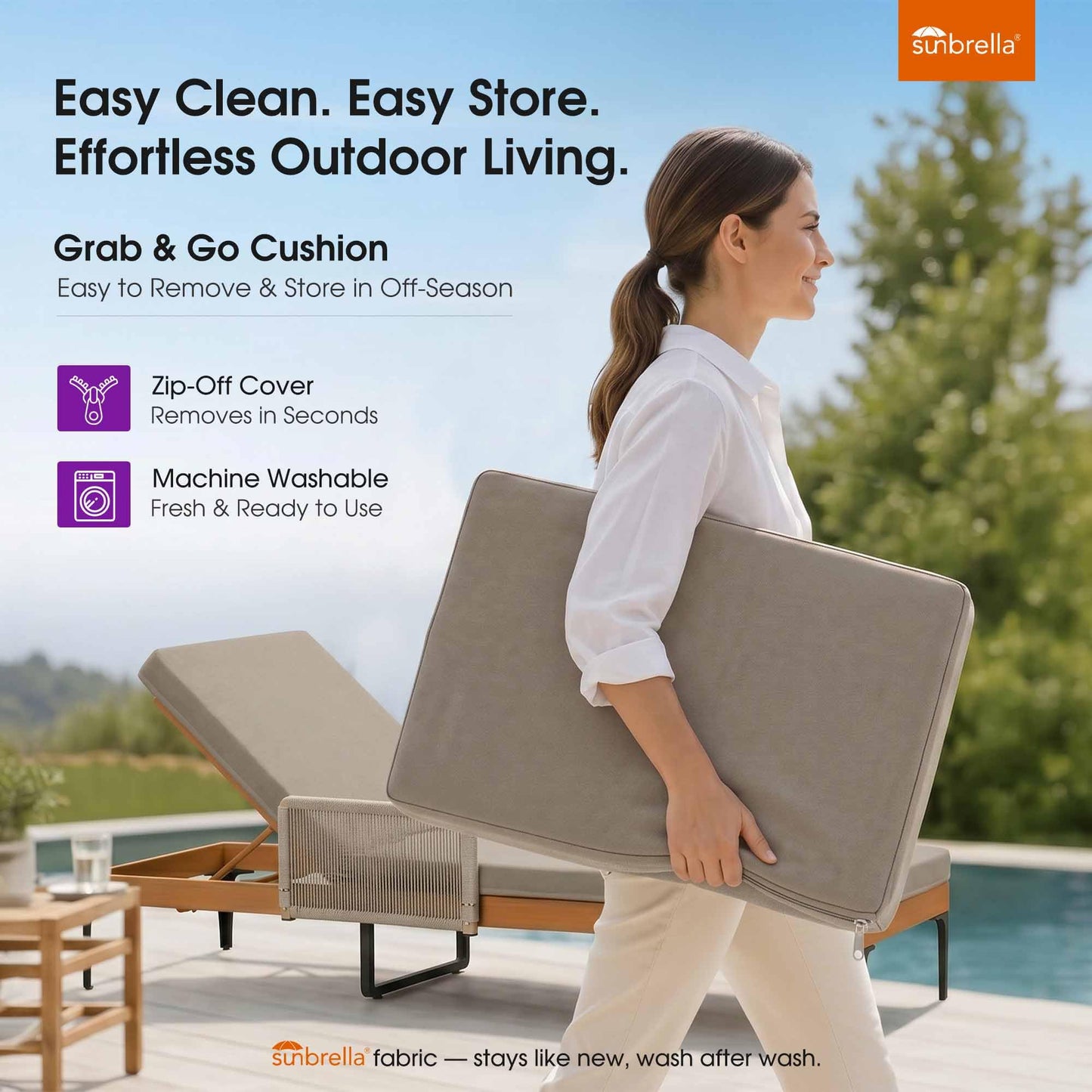 PURPLE LEAF 2 Piece Outdoor Chaise Lounge Patio Lounge Chair Recliner with Rattan Armrest and Cushion for Poolside Balcony Backyard, Tqupe