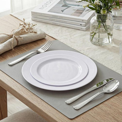 KIRE 120PCS White Plastic Plates - Heavy Duty White Disposable Plates for Party/Wedding - Include 60Pieces 10.25inch Dinner Plates - 60Pieces 7.5inch Dessert/Salad Plates