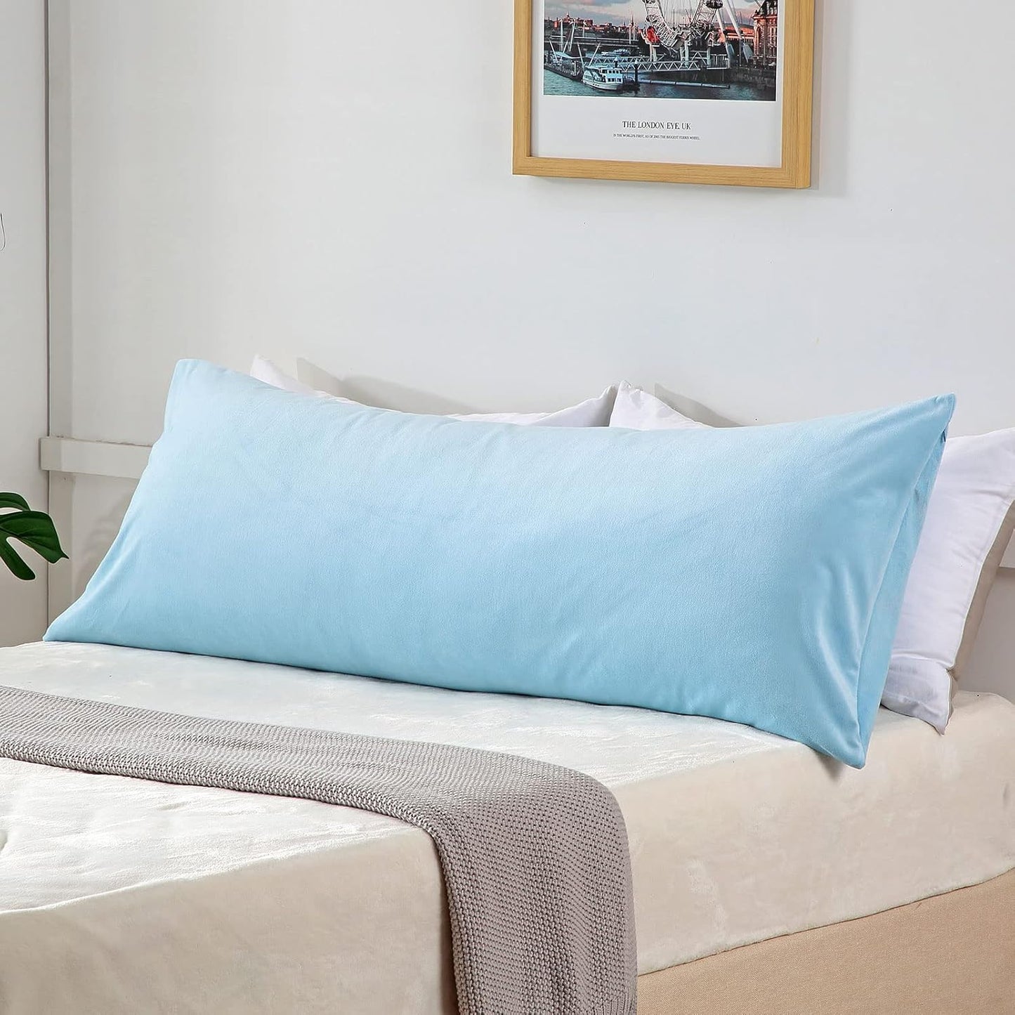 20 54 Inches Cozy YANHOMY Blue Body Pillow Cover Ultra Soft Body Pillow Pillowcase Long Pillow Case Cover X with Hidden