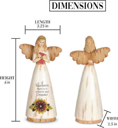 Pavilion Gift Company 03013 Beige Teacher Angel Figurine, 6-Inch