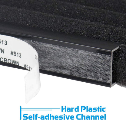 Air Jade Window Air Conditioner Side Panels, 17" x 9" x 7/8" Insulated Foam Panels, Pack of 2, Black.