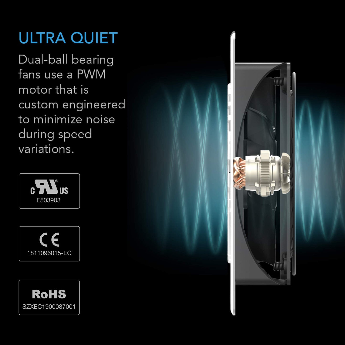 AC Infinity AIRPLATE T8 White, Quiet Cooling Dual-Fan System 6" with Thermostat Control, for Home Theater AV Cabinets