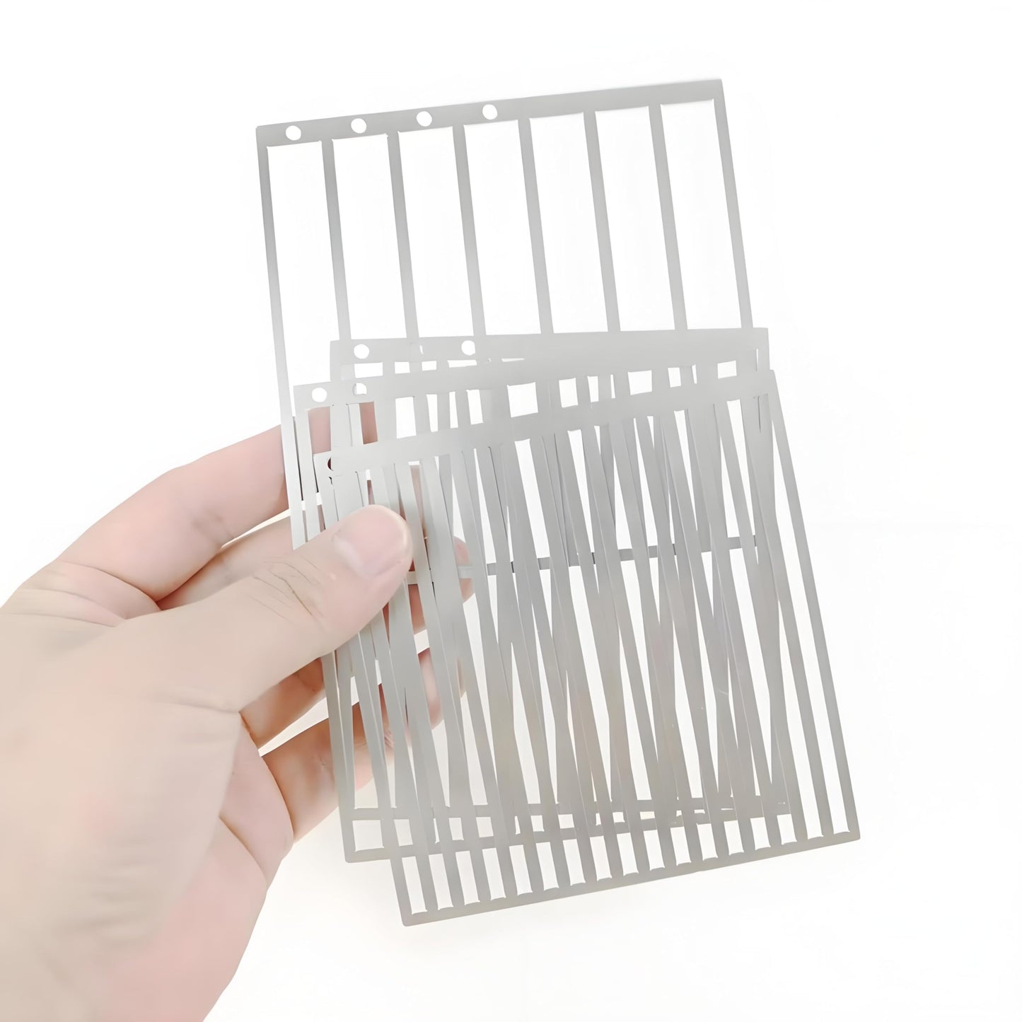 2 Pcs Stainless Steel Diamond Painting Ruler for Square and Round Drill, Diamond Art Club Accessories Diamonds Straightening Tool (4 Row of Diamonds)