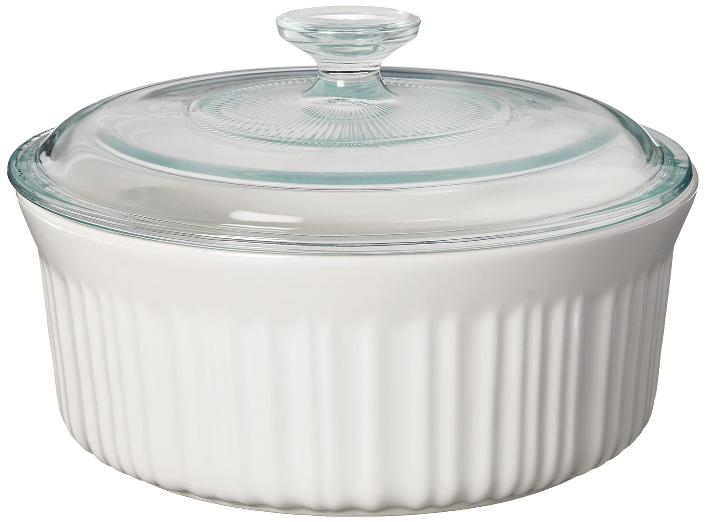 CorningWare French White 7-Pc Ceramic Bakeware Set with Lids Chip and Crack Resistant Stoneware Baking Dish, Microwave, Dishwasher, Oven, Freezer and Fridge Safe