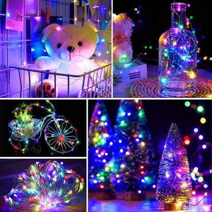 Pozzolanas 24 Pack Multi-Colored Fairy Lights - Battery Operated 7FT Waterproof String Lights for Weddings & Parties