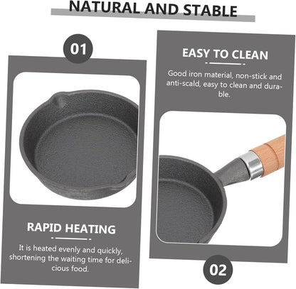 Zerodeko Mini Omelet Pan, Round Griddle, Nonstick Cookware for Camping, Hard Ground Tent Pegs