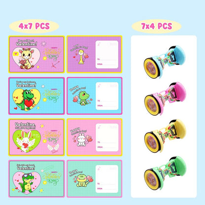 DG-Direct 28 PCS Valentine’s Day Balance Scooters and Cards, Valentines Day Gifts for Kids, Fidget Toys with Valentine Cards, Valentine Cards for Kids Classroom, School Exchange Gift Party Favors