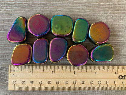 5 Pound Rainbow Fridge Magnets - Polished Magnetic Hematite, Strong and Heavy Duty for Whiteboard, Office, Classroom, Kitchen, Home, and Cabinet Accessories (Rainbow, 5 lb)