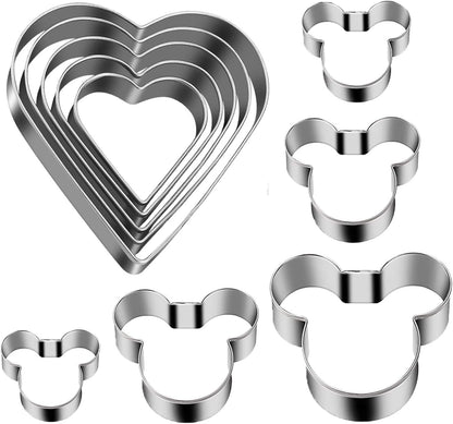 Mickey Love Heart Cookie Cutter, Set of 5, Pack of 2