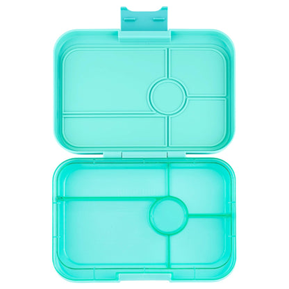 Yumbox Tapas Leakproof Bento Lunch Box - 5-Compartment Bento Container for Adults and Kids; Large Size 9.5x6.9x1.8; (Bali Aqua with Clear Aqua Tray)