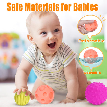 Montessori Educational Toys for Babies 7-12 Months, 7 in 1 Early Learning Educational Kit for Toddlers Gifts, Includes Spinning Drum, Permanent Box, Red Mirror Knob Puzzle, Hedgehog Rattle and More