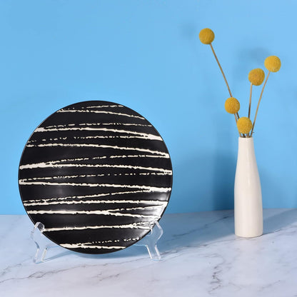 uxcell 2pcs 10" Black Plastic Folding Easel Plate Holder for Decorative Picture Frame Display