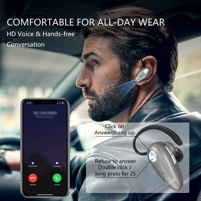 Bluetooth Headset, V5.0 Ultralight Wireless Headphone Cell Phone Earpiece with Mic Headsetcase,Volume Control, Handsfree Earbud,Compatible with Android/iPhone/Smartphones/Laptop