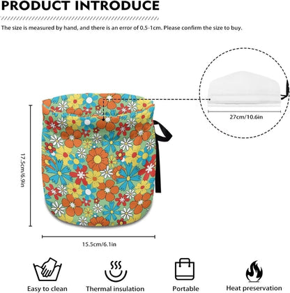 Hippie Flower Tea Cozy for Teapot - Heat Resistant Kettle Dust Cover for Standard Size Teapots