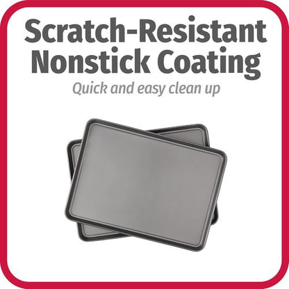 GoodCook Everyday Nonstick Carbon Steel Baking Sheet Set - Extra-Large 15” x 21” Cookie Pans, 2 Pack