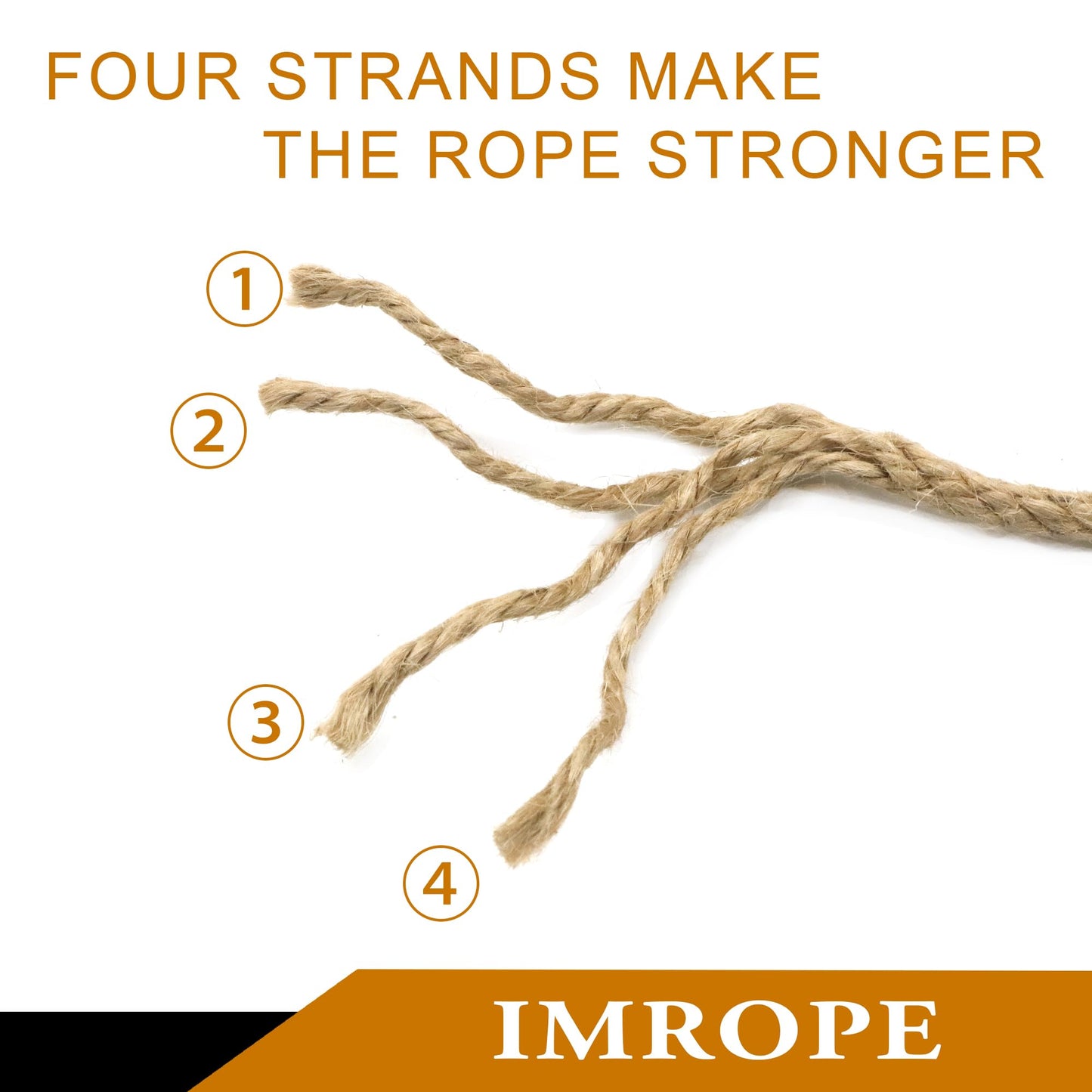 IMROPE 4mm x 300 Feet Natural Jute Rope, Twine for Gardening Tomato Climbing Plant Tie Floristry Crafts Gift Wrapping Packing Decor