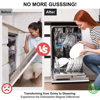 YauYik Dishwasher Magnet Clean Dirty Sign Shutter Only Changes When You Push It Non-Scratching Strong Magnet or Adhesive Options Indicator Tells Whether Dishes are Clean or Dirty (White/Grey)