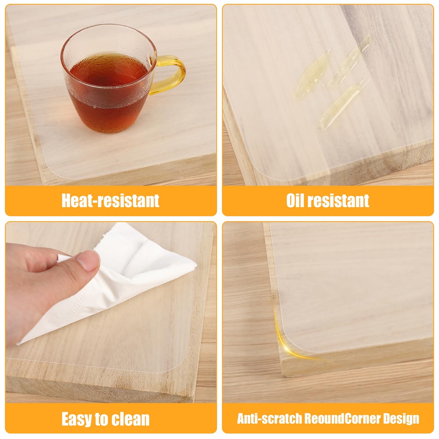 50 Pcs Plastic Cutting Boards for Kitchen, 15 x 11.8 Inch Flexible Frosted Cutting Mats, Clear Non-Porous Dishwasher Safe Chopping Boards, Non-Slip Plastic Placemats Table Mats
