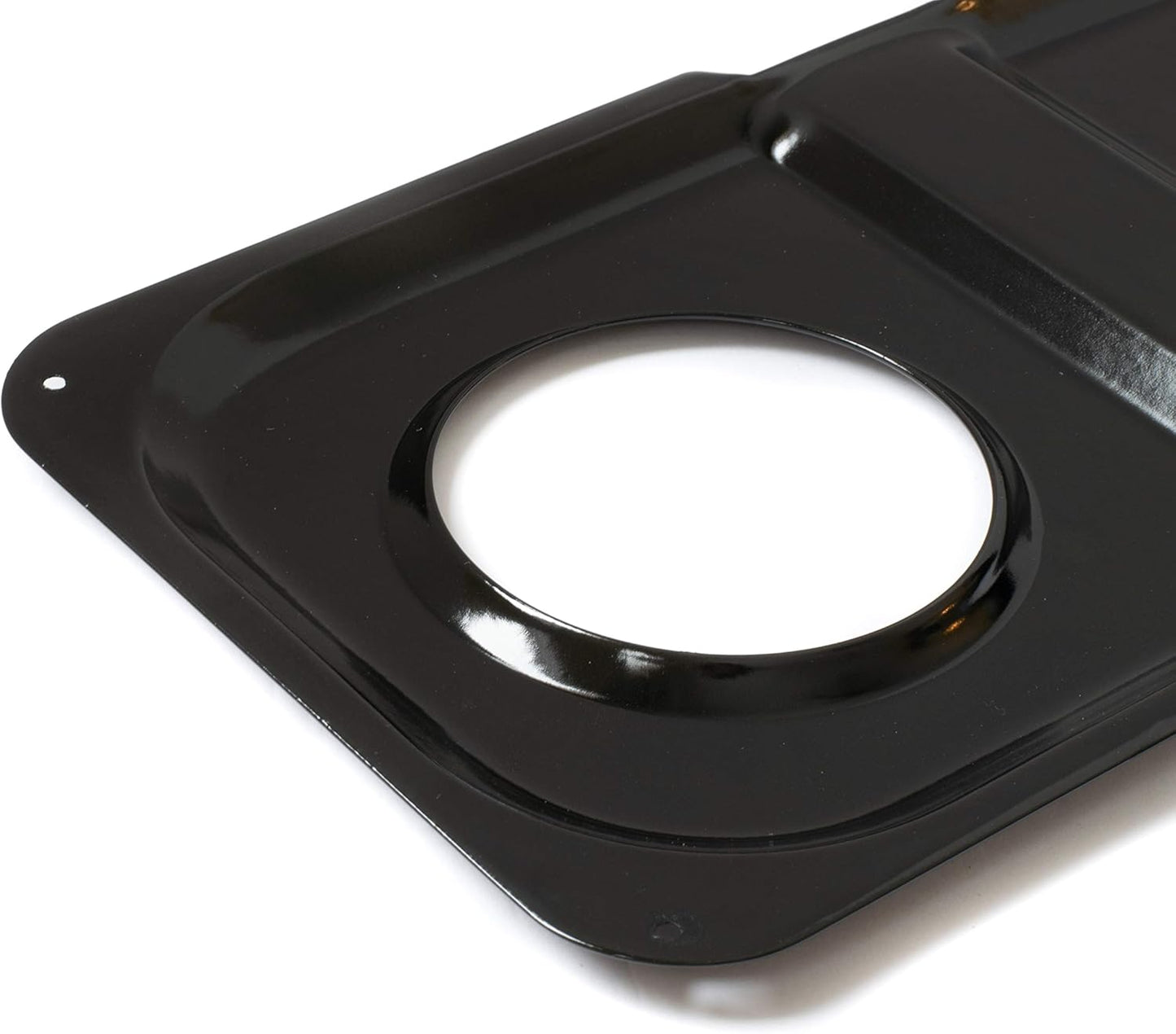 Range Kleen P501 Black Porcelain Rectangular Gas Stove Drip Pan, 16.875 x 8.125-Inches