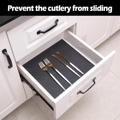 15.5-Inch 15.5 144" Wire Shelf Liner: Easy to Cut Plastic Pantry Shelves Liner in Wide x Black - Thick Waterproof Small