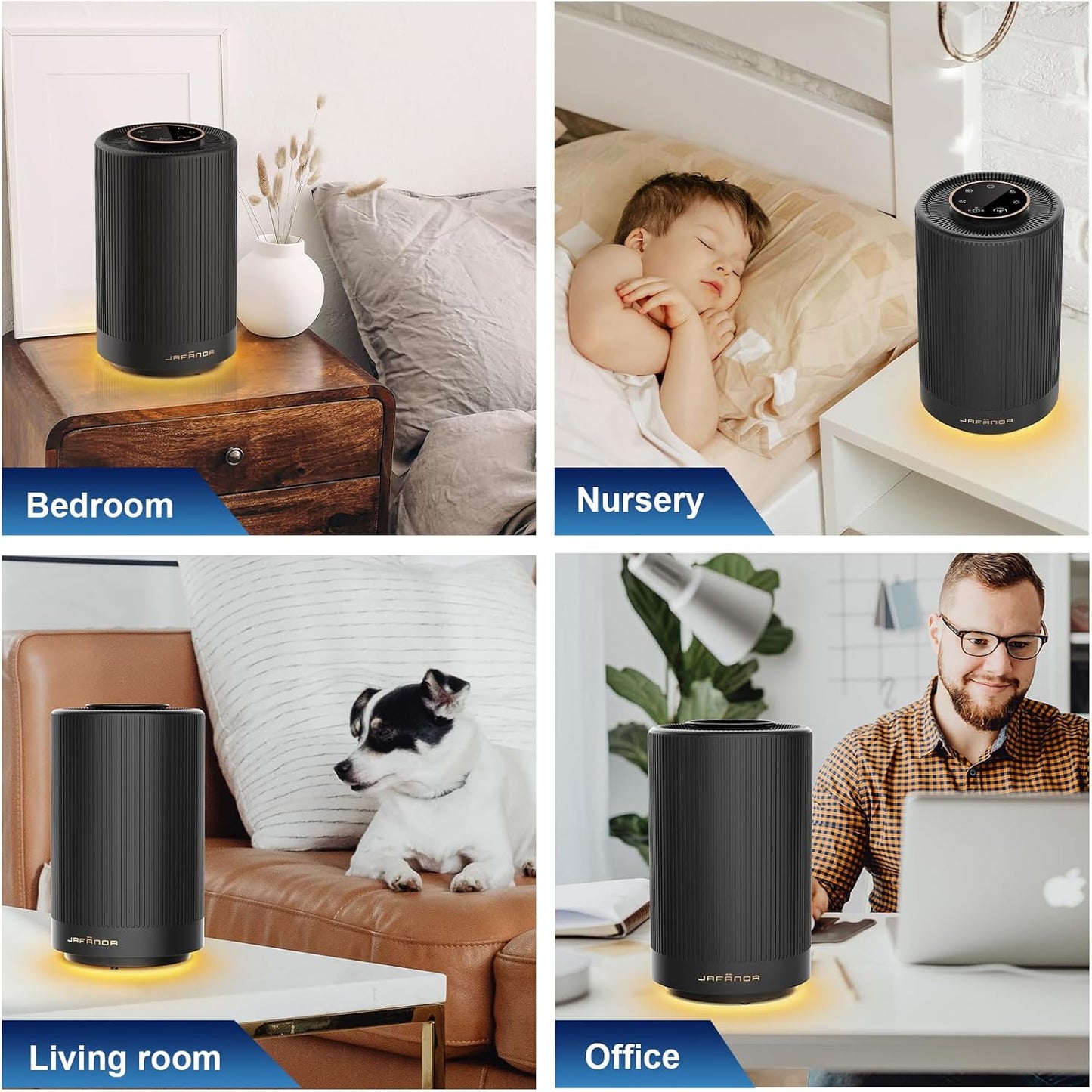 Jafanda Air Purifiers for Home - H13 True HEPA Coverage 450 sqft, 22 dB Portable Air Cleaner, Effectively Removes