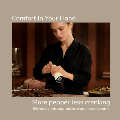 Aurevit Salt And Pepper Grinder Set Manual, Salt And Pepper Mill With Ceramic/Stainless Steel Core, External Adjustable Coarseness, Refillable, Durable (2 Packs, Black)