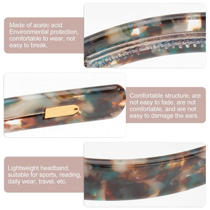 Uonlytech Non-Slip Hairband - Stylish Wide Plastic Face Washing Headband for Daily Wear | Green