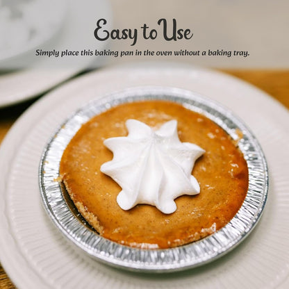 KitchenDance Disposable Aluminum Deep Tart Pan - 5 Ounces Round Shaped for Baking, Cooking, 100 Count