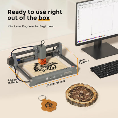 Laser Engraving Machine 10W 10000mW L2 Pre-Assembled Desktop Laser Engraver Cutter ±0.01mm High-Precision Wireless APP Supported for DIY Metal Wood Acrylic Leather Glass Fiber(Class 1) (10W)