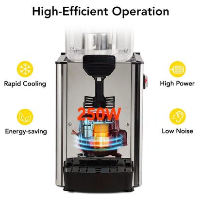 4.8 Gal Commercial Beverage Dispenser with Thermostat Controller, Food Grade Stainless Steel Drink Dispenser for Parties, Restaurants & Hotels, Ideal Juice Dispenser for Cold Beverages