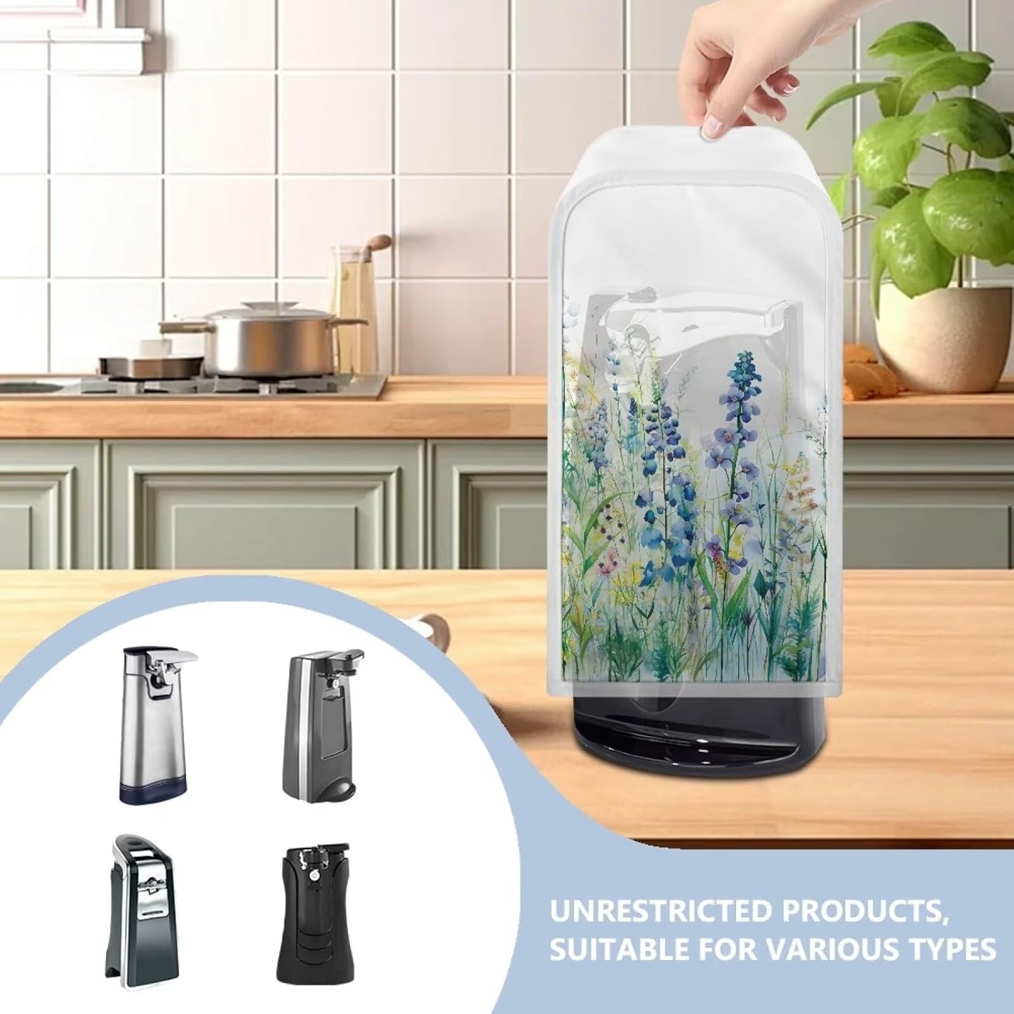 Dust Cover for Kitchen Can Opener, Knife Sharpener, Jar Opener, Washable Kitchen Appliance Protection Cover