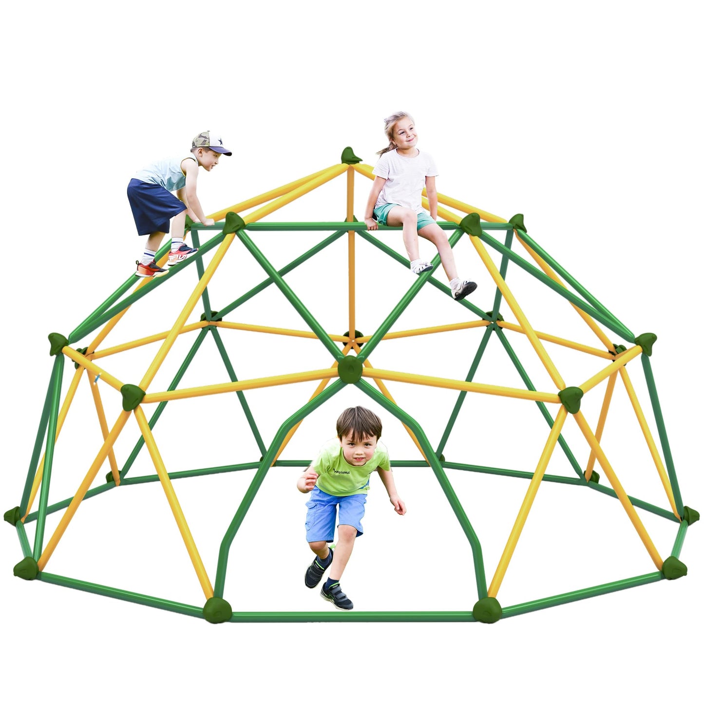 Merax 12FT Climbing Dome, Outdoor Dome Climber for Kids 3-10 Supporting 1000 lbs, Easy Assembly Playground Jungle Gym Backyard Play Equipment (12FT Climbing Dome)
