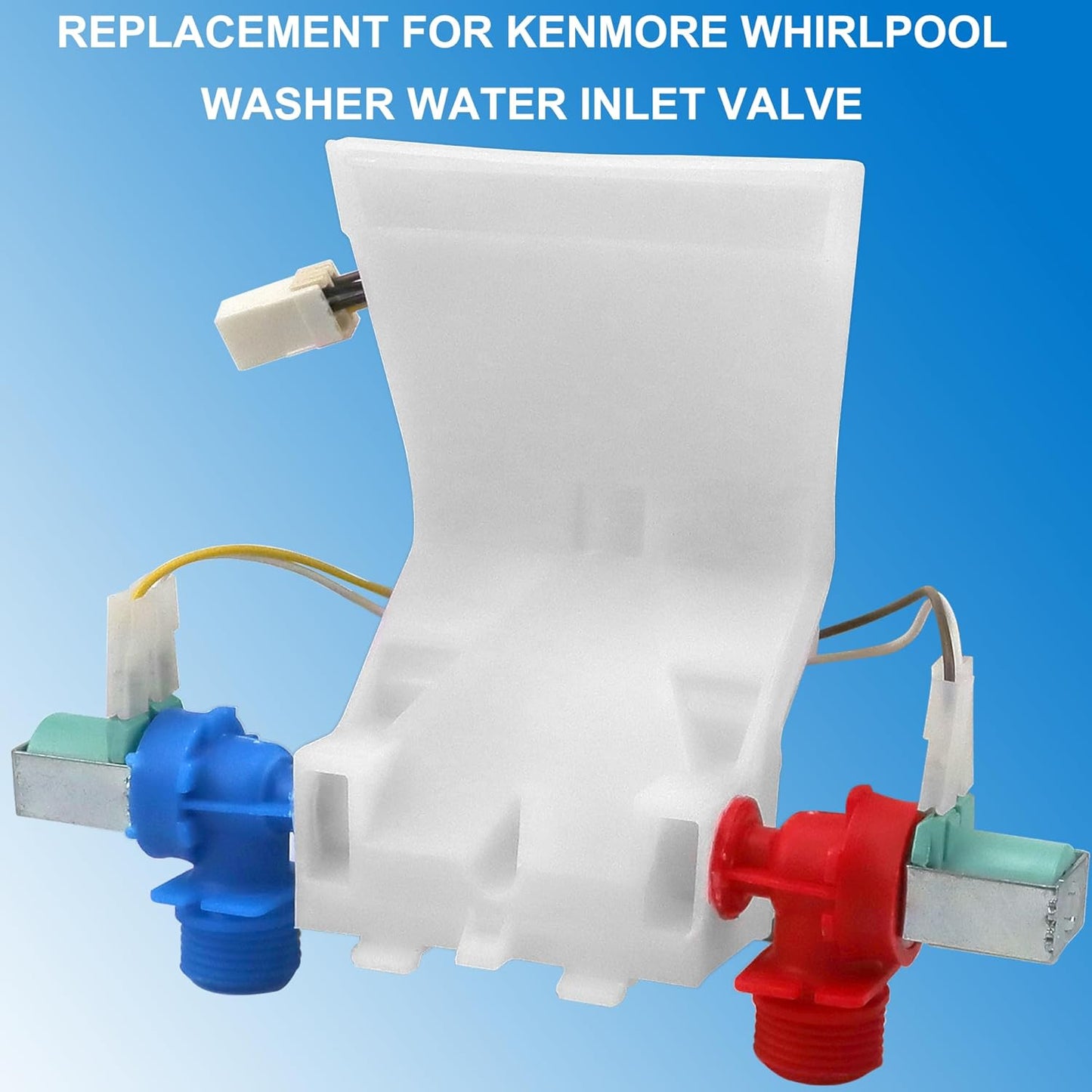 Washer Water Inlet Valve W10140911 W10144820 Replacement for Kenmore, Amana, Whirlpool, Fits W10311458