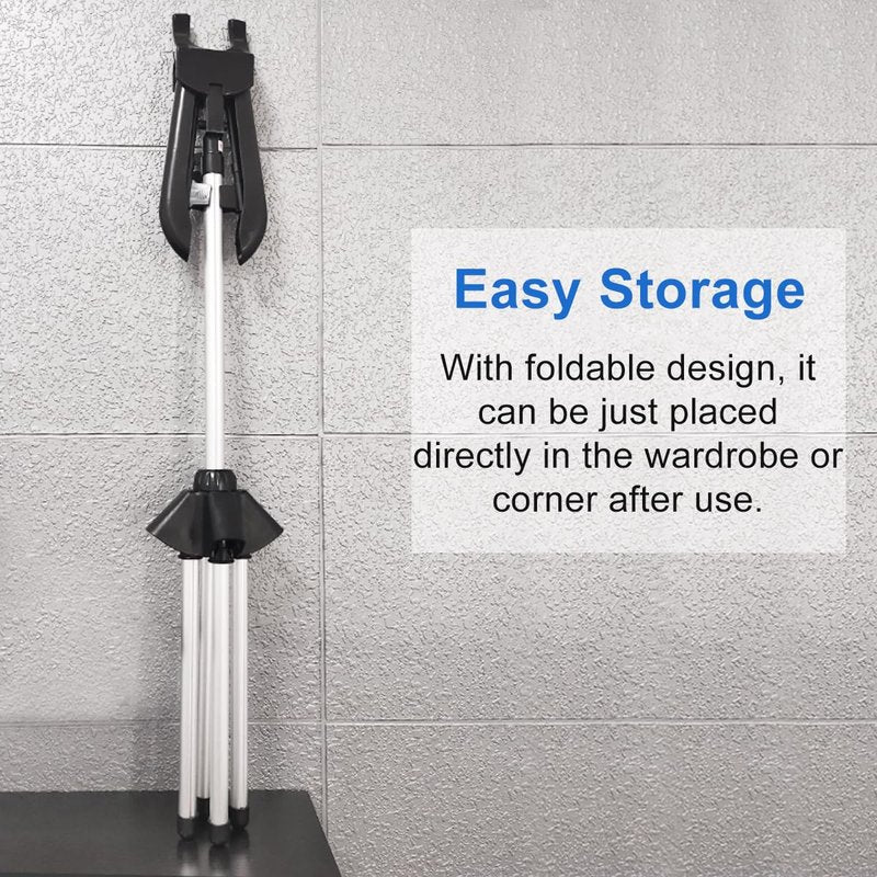 GIPOBUY Portable Steamer Stand for Clothes, Steamer Rack Steam Iron Stand for Steaming Clothes, Travel Garment Hanger Steaming Rack, Handheld Steamers Clothing Rack for RV, Home, Hotel (Black)