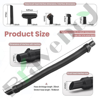 5140128-68 Replacement Hose Assembly And Vac Hose Attachment Kit Compatible with Dewalt Vacuum DCV580 DCV581H DCV580H Models