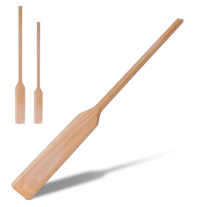 Flat Wooden Spatula for Cooking - 24" Long Wooden Stirring Paddle for Cooking, Mixing, Brewing in Big Stock Pots, Hand-Held Beech Wood Pot Stirrer Wooden Spoon for Kitchen