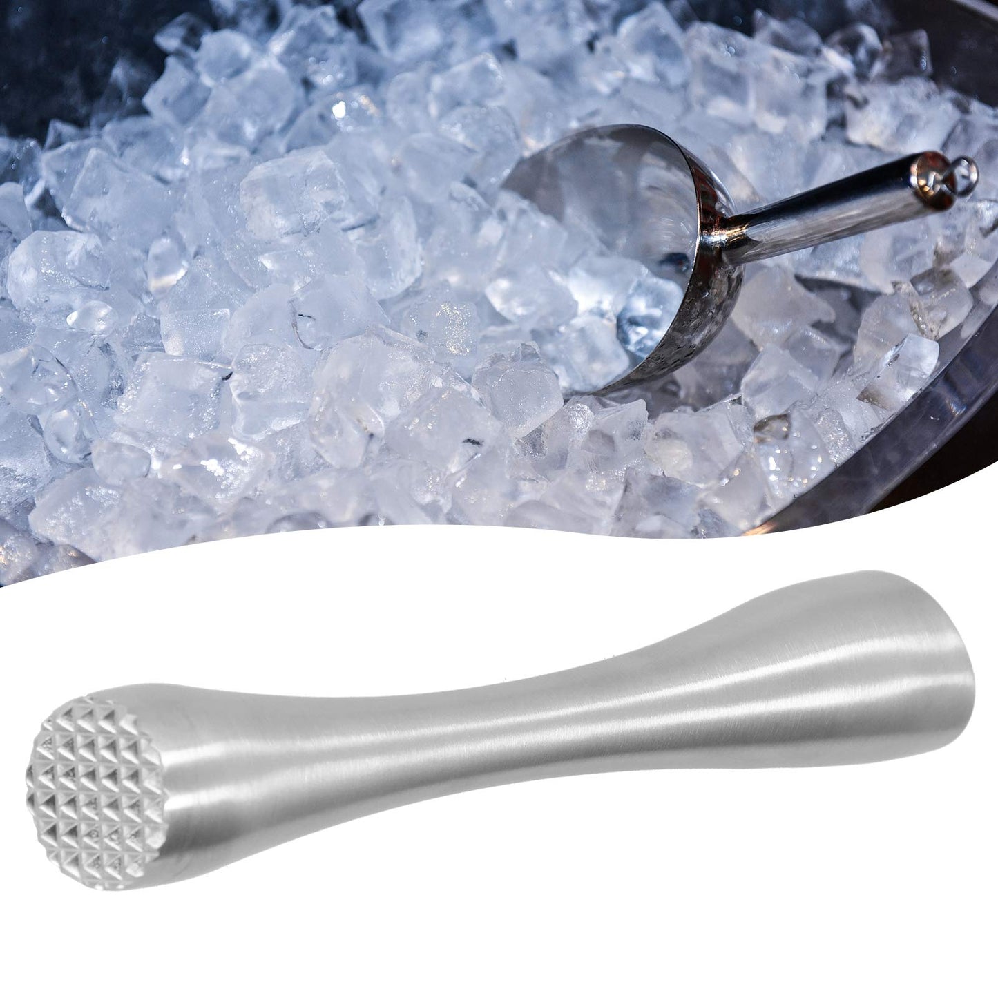 Ice Crushing Hammer, Stainless Steel Ice Mallet, Multi-Purpose Restaurant Use Bar Use for Ice